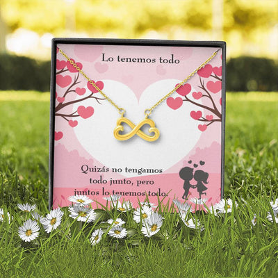Lo Tenemos Todo Infinity Stainless Steel Pendant Spanish Message Card Gift For Wife - Infinity Love Necklace