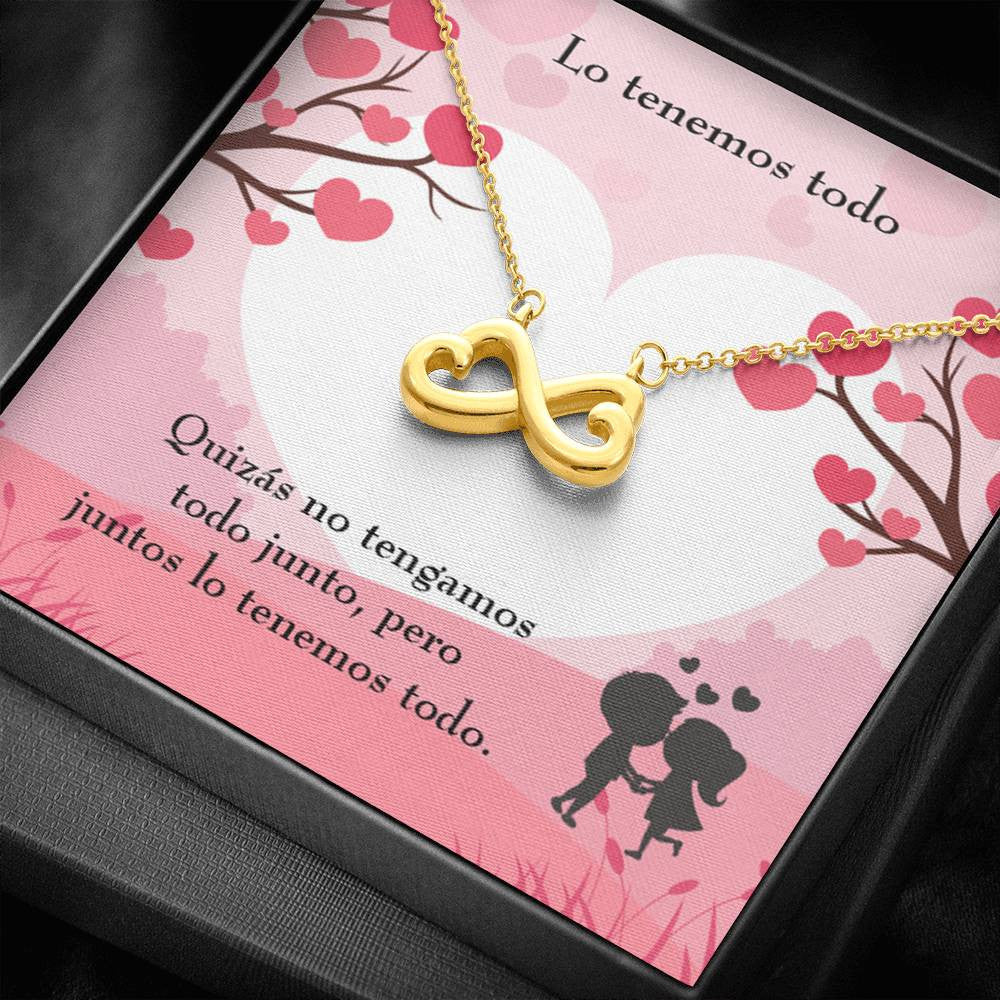 Lo Tenemos Todo Infinity Stainless Steel Pendant Spanish Message Card Gift For Wife - Infinity Love Necklace