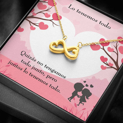 Lo Tenemos Todo Infinity Stainless Steel Pendant Spanish Message Card Gift For Wife - Infinity Love Necklace