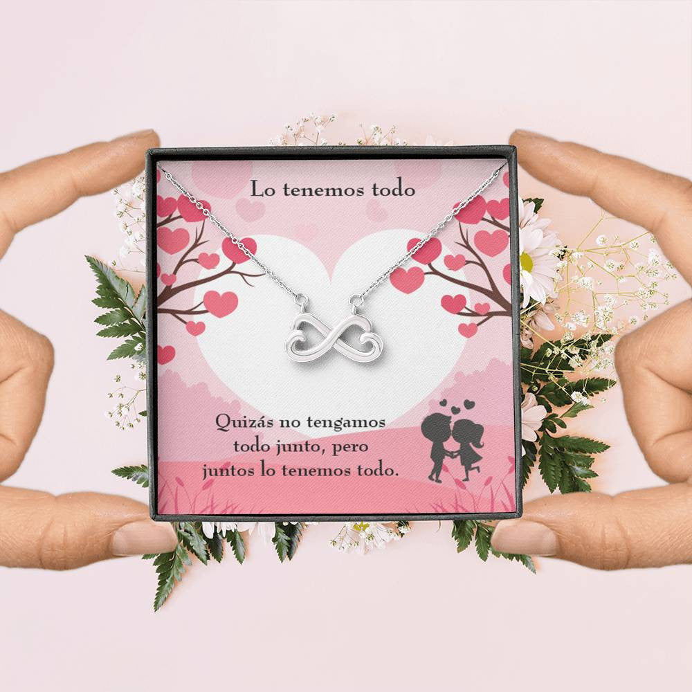 Lo Tenemos Todo Infinity Stainless Steel Pendant Spanish Message Card Gift For Wife - Infinity Love Necklace