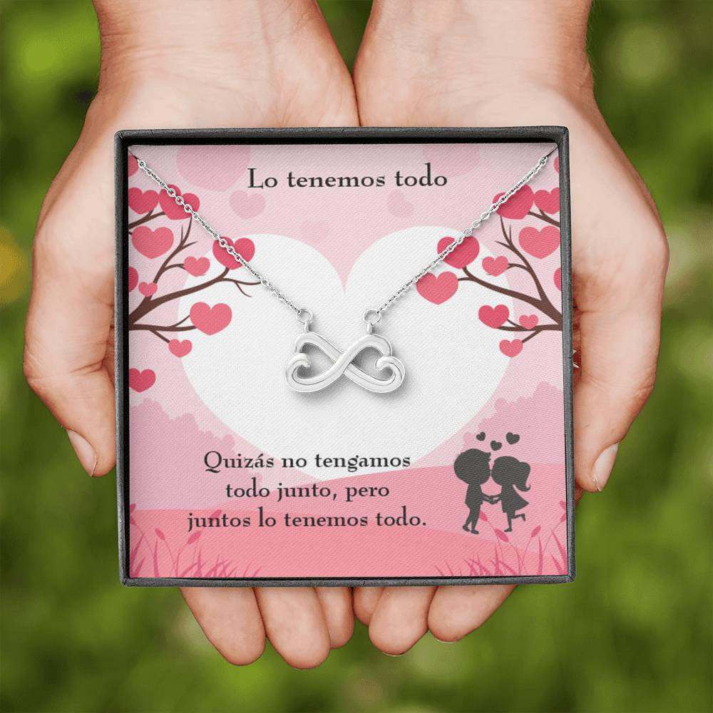 Lo Tenemos Todo Infinity Stainless Steel Pendant Spanish Message Card Gift For Wife - Infinity Love Necklace