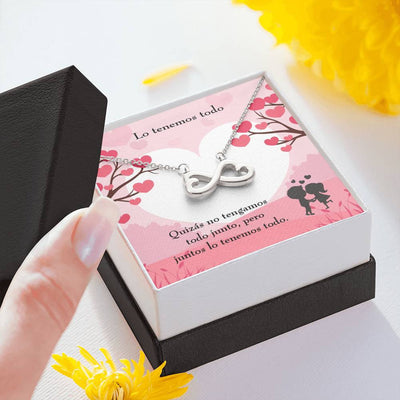 Lo Tenemos Todo Infinity Stainless Steel Pendant Spanish Message Card Gift For Wife - Infinity Love Necklace