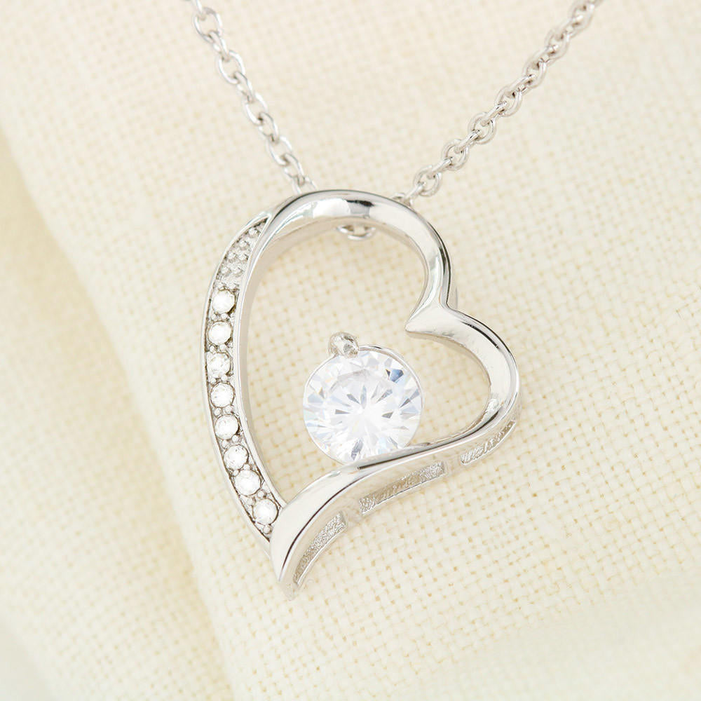 To My Wife Forever & Always Pendant 18k Gold or Stainless Steel 18" Necklace - Forever Love Necklace Gift Idea For Woman