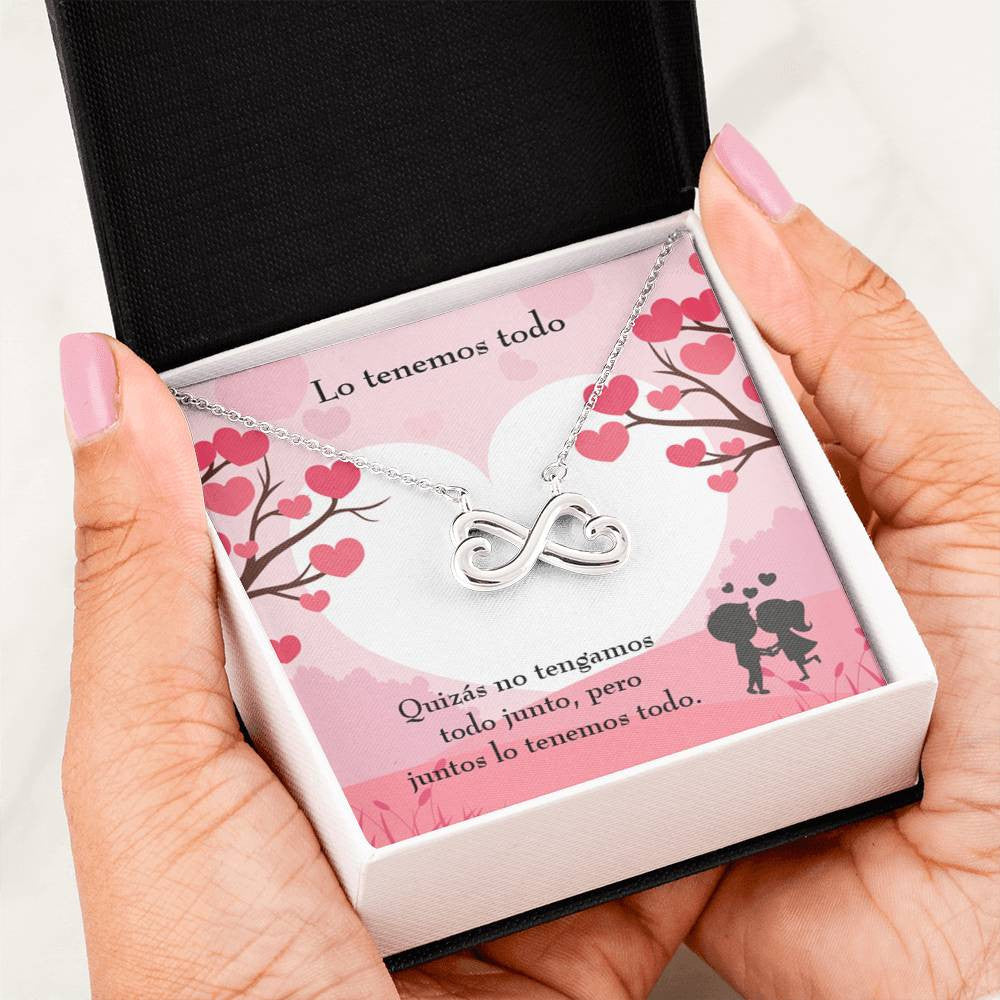 Lo Tenemos Todo Infinity Stainless Steel Pendant Spanish Message Card Gift For Wife - Infinity Love Necklace