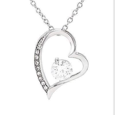 To My Wife You Make Me Smile Forever Pendant Necklace Message Card - Forever Love Necklace Gift Idea For Woman
