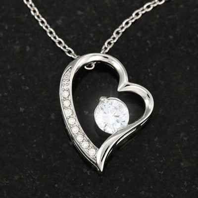 To My Wife Forever & Always Pendant 18k Gold or Stainless Steel 18" Necklace - Forever Love Necklace Gift Idea For Woman