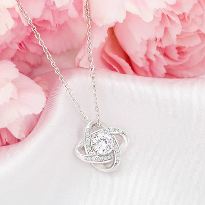 To My Wife You�Re The Love Of My Life Wife Infinity Knot Necklace Keepsake Message Card Stainless Steel Cz Pendant - Luxury Love Knot Necklace Meanful Gift Idea For Her/Him