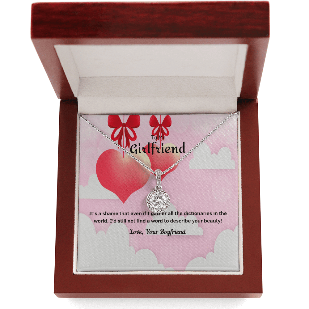 To My Girlfriend Valentines Gift No Word to Describe Your Beauty Eternal Union Necklace - Eternal Hope