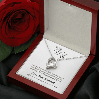 To My Wife Forever & Always Pendant 18k Gold or Stainless Steel 18" Necklace - Forever Love Necklace Gift Idea For Woman