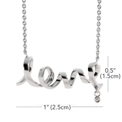 To My Gorgeous Wife Scripted Love Card Necklace Stainless Steel 16-22" Chain - Love Script Necklace