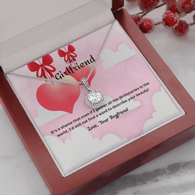 To My Girlfriend Valentines Gift No Word to Describe Your Beauty Eternal Union Necklace - Eternal Hope