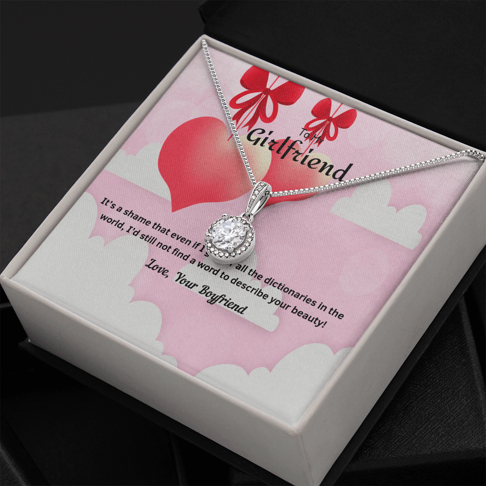 To My Girlfriend Valentines Gift No Word to Describe Your Beauty Eternal Union Necklace - Eternal Hope