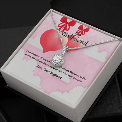 To My Girlfriend Valentines Gift No Word to Describe Your Beauty Eternal Union Necklace - Eternal Hope