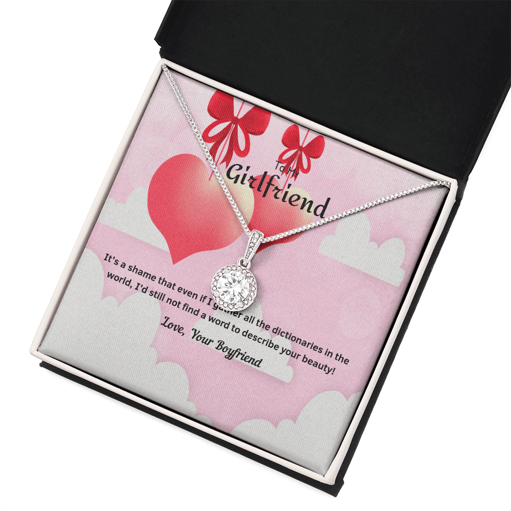 To My Girlfriend Valentines Gift No Word to Describe Your Beauty Eternal Union Necklace - Eternal Hope