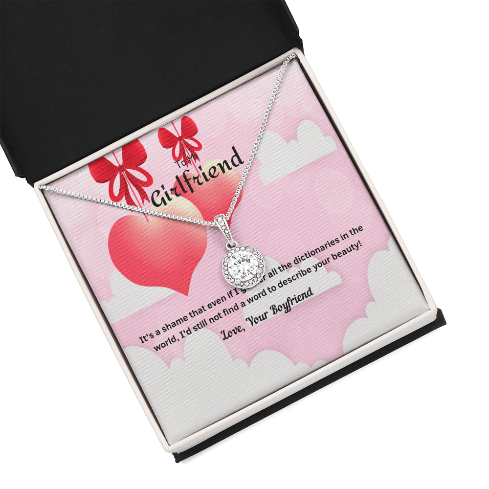 To My Girlfriend Valentines Gift No Word to Describe Your Beauty Eternal Union Necklace - Eternal Hope