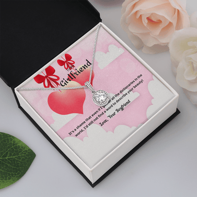 To My Girlfriend Valentines Gift No Word to Describe Your Beauty Eternal Union Necklace - Eternal Hope