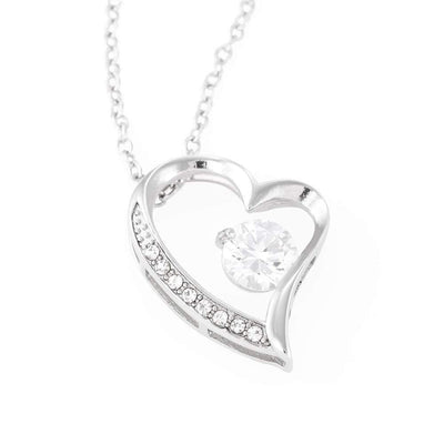 Gift For Wife Live In My Mind Forever Love NecklaceHeart Pendant Stainless Steel or 18k Gold - Forever Love Necklace Gift Idea For Woman
