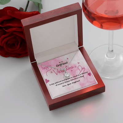 To My Girlfriend Valentines Gift A Day Without Loving You Hearts Eternal Union Necklace - Eternal Hope