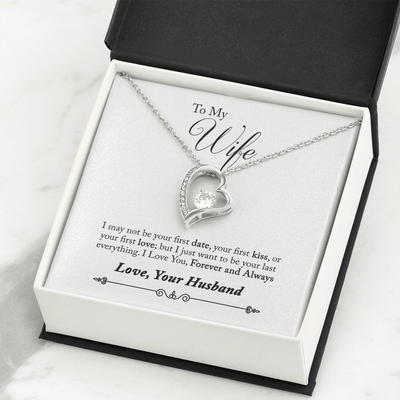 To My Wife Forever & Always Pendant 18k Gold or Stainless Steel 18" Necklace - Forever Love Necklace Gift Idea For Woman