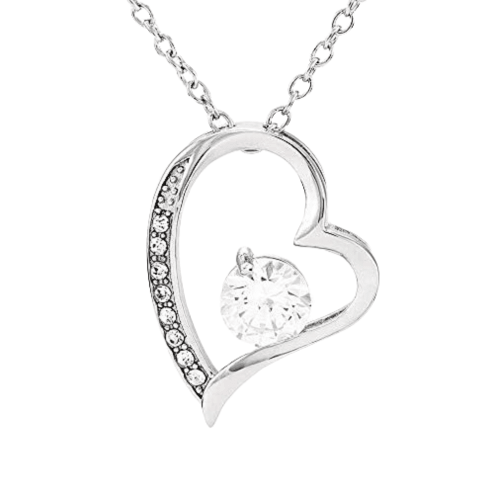 Gift For Wife Live In My Mind Forever Love NecklaceHeart Pendant Stainless Steel or 18k Gold - Forever Love Necklace Gift Idea For Woman