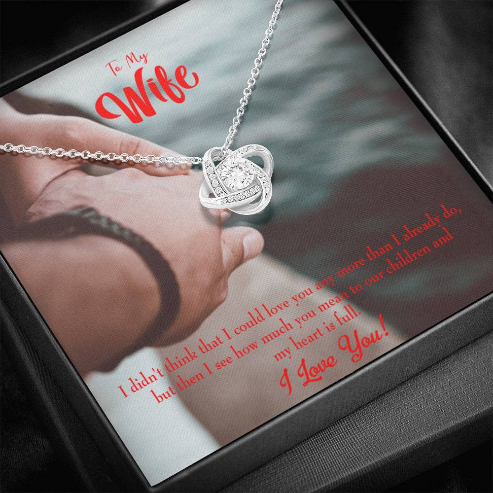To My Wife Meaningful Wife Message Wife Infinity Knot Necklace Keepsake Message Card Stainless Steel Cz Pendant - Luxury Love Knot Necklace Meanful Gift Idea For Her/Him