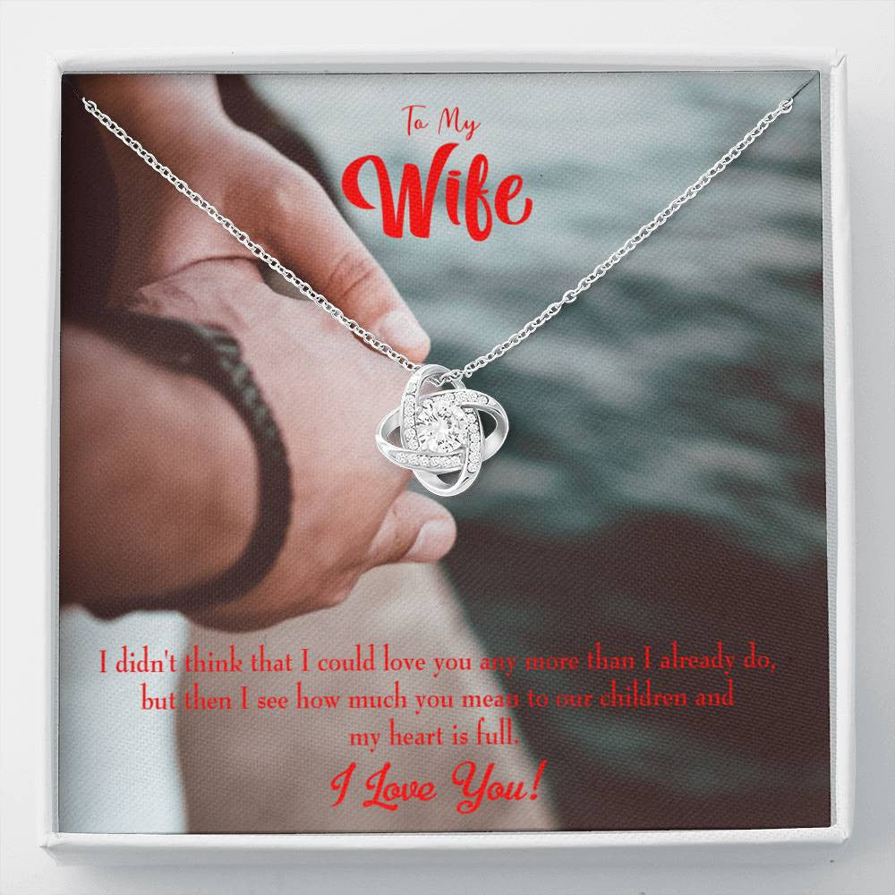To My Wife Meaningful Wife Message Wife Infinity Knot Necklace Keepsake Message Card Stainless Steel Cz Pendant - Luxury Love Knot Necklace Meanful Gift Idea For Her/Him