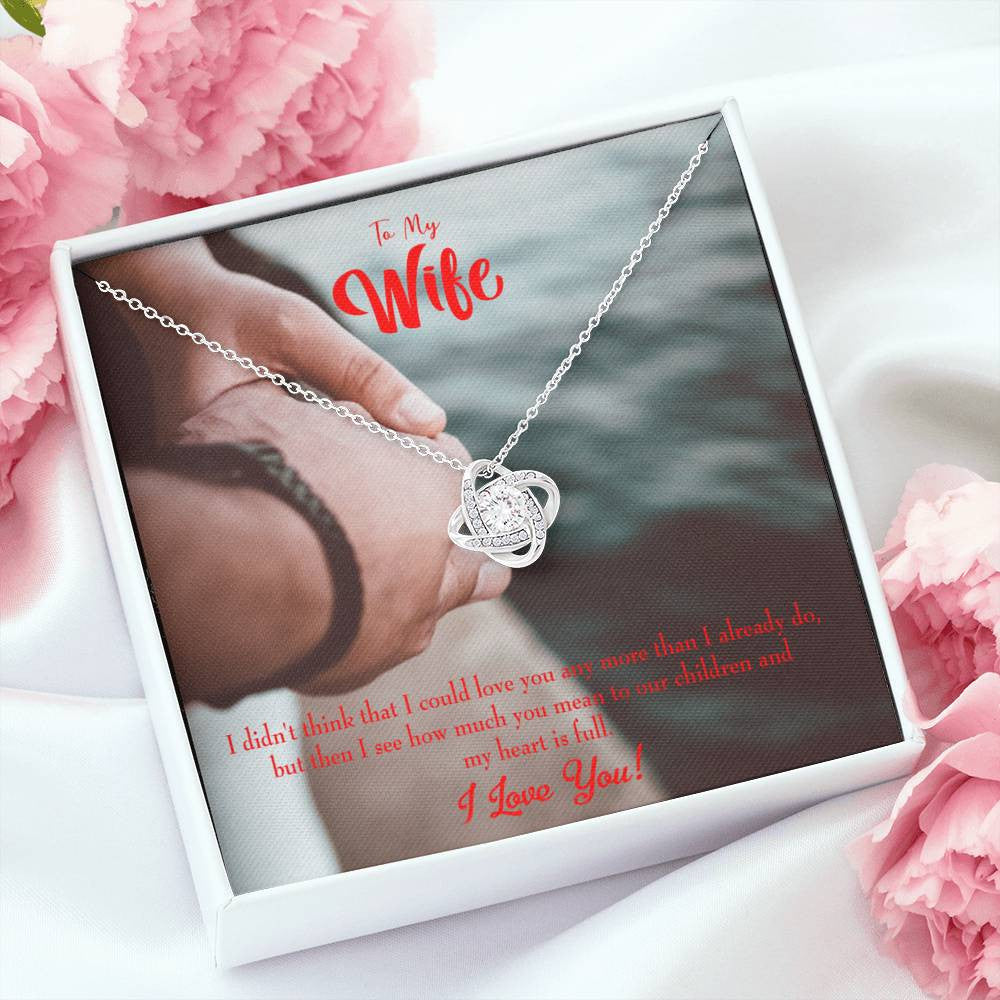 To My Wife Meaningful Wife Message Wife Infinity Knot Necklace Keepsake Message Card Stainless Steel Cz Pendant - Luxury Love Knot Necklace Meanful Gift Idea For Her/Him