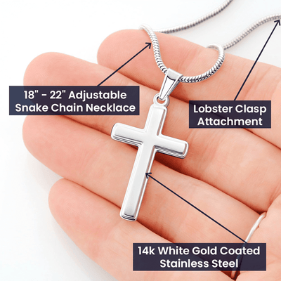 Christian Encouragement Card To My Wifenever Be A Prisoner Faith Cross Necklace Stainless Steel Pendant Religious Gift - Meanful Cross Messages Card Gift Idea