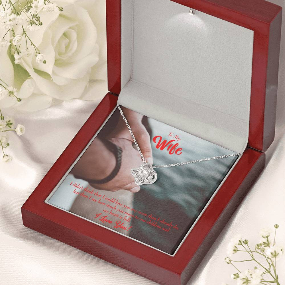 To My Wife Meaningful Wife Message Wife Infinity Knot Necklace Keepsake Message Card Stainless Steel Cz Pendant - Luxury Love Knot Necklace Meanful Gift Idea For Her/Him