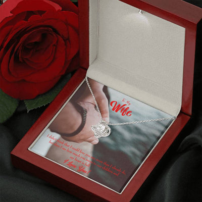 To My Wife Meaningful Wife Message Wife Infinity Knot Necklace Keepsake Message Card Stainless Steel Cz Pendant - Luxury Love Knot Necklace Meanful Gift Idea For Her/Him