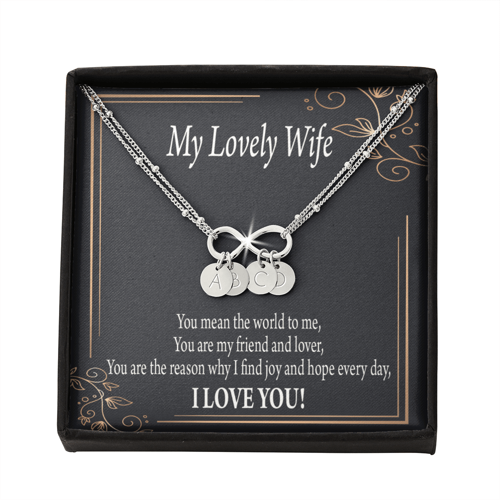 To My Wife You Are The Reason Infinity Bracelet With Initial Charms - Infinity Bracelet