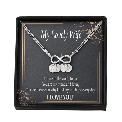 To My Wife You Are The Reason Infinity Bracelet With Initial Charms - Infinity Bracelet