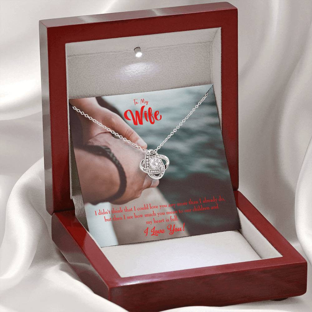 To My Wife Meaningful Wife Message Wife Infinity Knot Necklace Keepsake Message Card Stainless Steel Cz Pendant - Luxury Love Knot Necklace Meanful Gift Idea For Her/Him