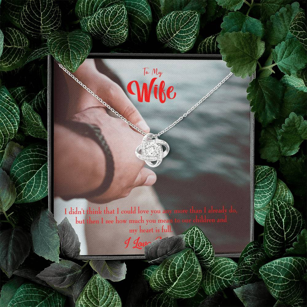 To My Wife Meaningful Wife Message Wife Infinity Knot Necklace Keepsake Message Card Stainless Steel Cz Pendant - Luxury Love Knot Necklace Meanful Gift Idea For Her/Him