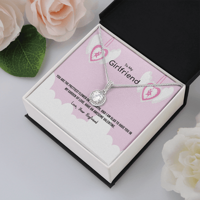 To My Girlfriend Valentines Gift Prettiest Flower Glad To have You Eternal Union Necklace - Eternal Hope