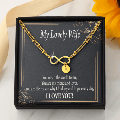 To My Wife You Are The Reason Infinity Bracelet With Initial Charms - Infinity Bracelet