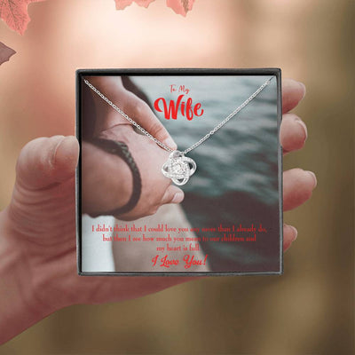 To My Wife Meaningful Wife Message Wife Infinity Knot Necklace Keepsake Message Card Stainless Steel Cz Pendant - Luxury Love Knot Necklace Meanful Gift Idea For Her/Him
