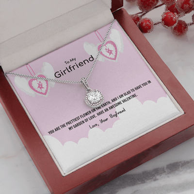 To My Girlfriend Valentines Gift Prettiest Flower Glad To have You Eternal Union Necklace - Eternal Hope