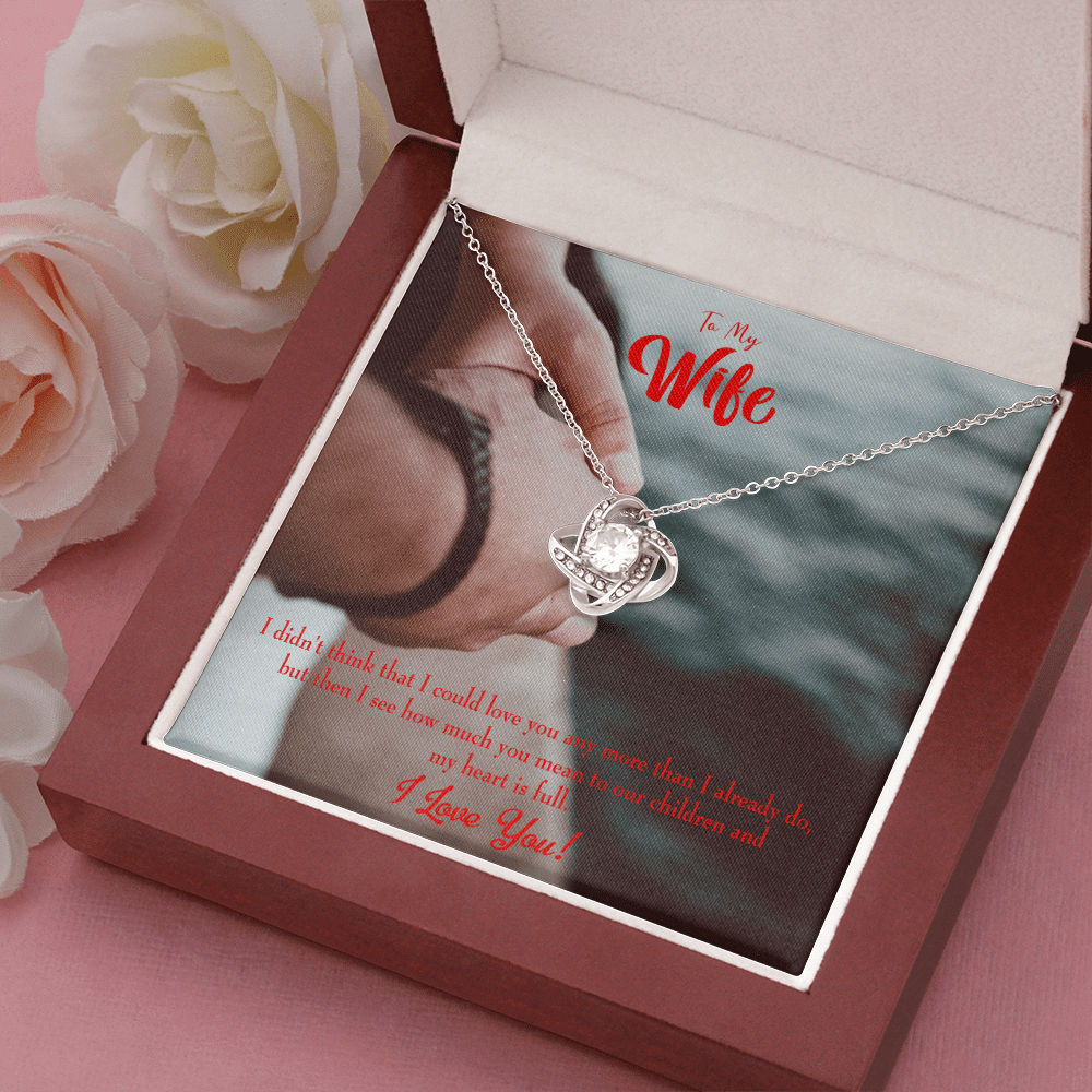 To My Wife Meaningful Wife Message Wife Infinity Knot Necklace Keepsake Message Card Stainless Steel Cz Pendant - Luxury Love Knot Necklace Meanful Gift Idea For Her/Him