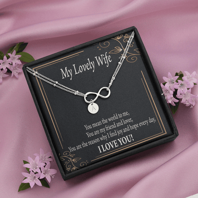 To My Wife You Are The Reason Infinity Bracelet With Initial Charms - Infinity Bracelet