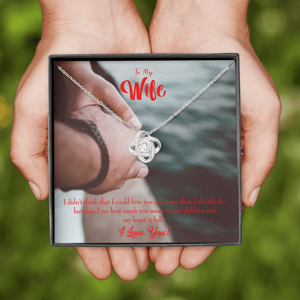 To My Wife Meaningful Wife Message Wife Infinity Knot Necklace Keepsake Message Card Stainless Steel Cz Pendant - Luxury Love Knot Necklace Meanful Gift Idea For Her/Him