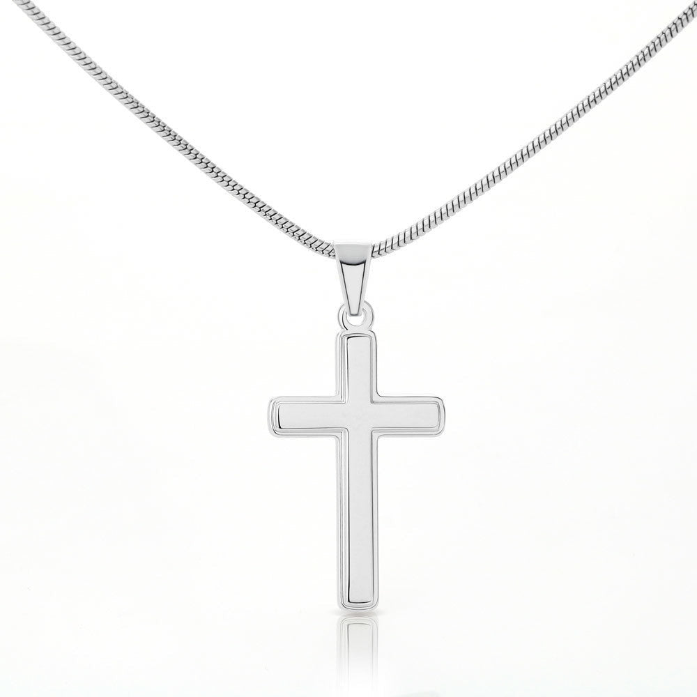 Christian Encouragement Card To My Wifenever Be A Prisoner Faith Cross Necklace Stainless Steel Pendant Religious Gift - Meanful Cross Messages Card Gift Idea