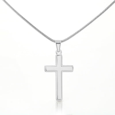 Christian Encouragement Card To My Wifenever Be A Prisoner Faith Cross Necklace Stainless Steel Pendant Religious Gift - Meanful Cross Messages Card Gift Idea