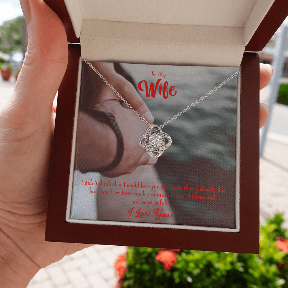 To My Wife Meaningful Wife Message Wife Infinity Knot Necklace Keepsake Message Card Stainless Steel Cz Pendant - Luxury Love Knot Necklace Meanful Gift Idea For Her/Him