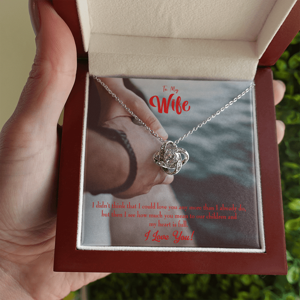 To My Wife Meaningful Wife Message Wife Infinity Knot Necklace Keepsake Message Card Stainless Steel Cz Pendant - Luxury Love Knot Necklace Meanful Gift Idea For Her/Him