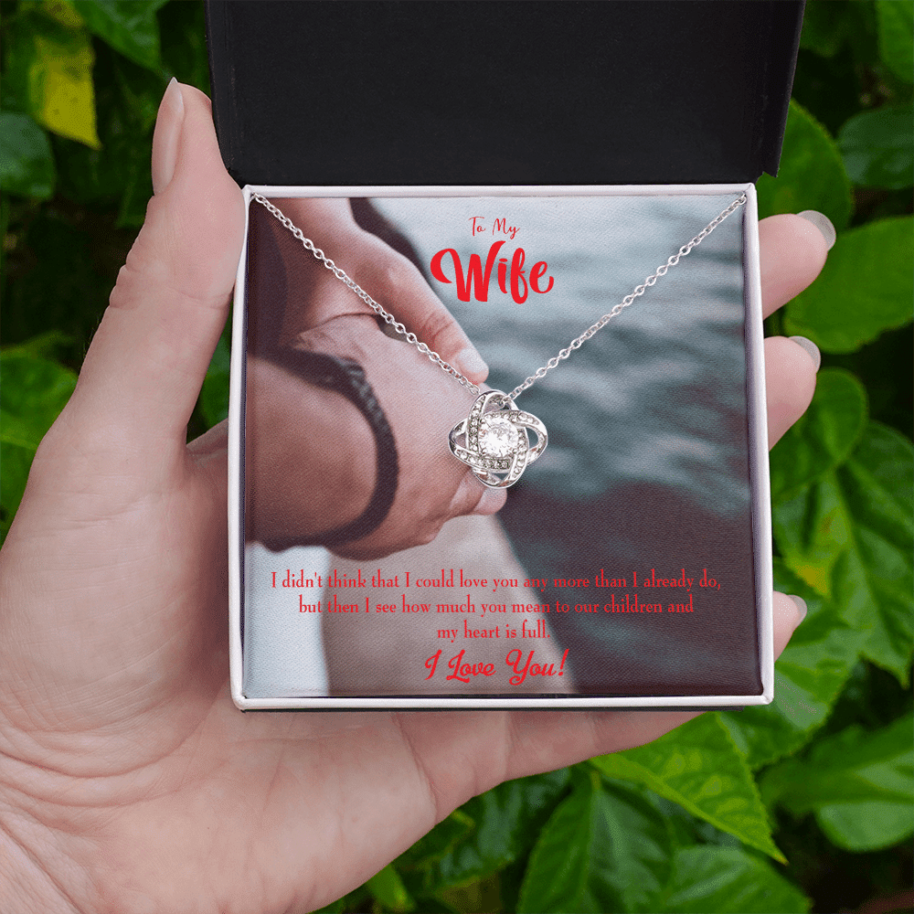 To My Wife Meaningful Wife Message Wife Infinity Knot Necklace Keepsake Message Card Stainless Steel Cz Pendant - Luxury Love Knot Necklace Meanful Gift Idea For Her/Him