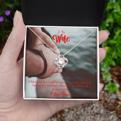 To My Wife Meaningful Wife Message Wife Infinity Knot Necklace Keepsake Message Card Stainless Steel Cz Pendant - Luxury Love Knot Necklace Meanful Gift Idea For Her/Him