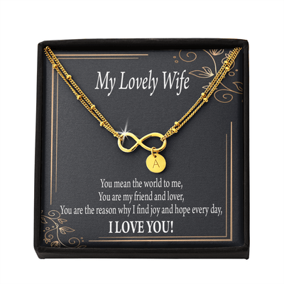 To My Wife You Are The Reason Infinity Bracelet With Initial Charms - Infinity Bracelet
