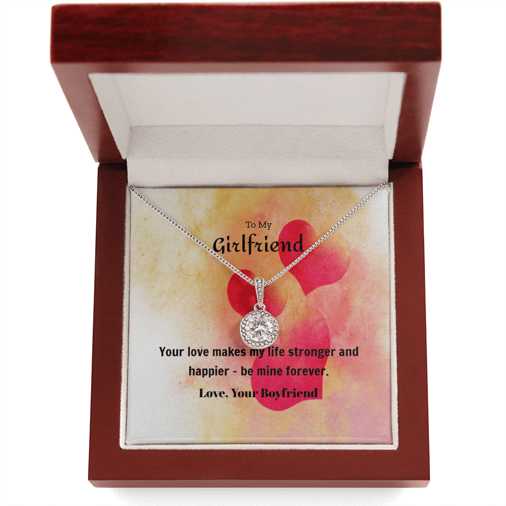 To My Girlfriend Valentines Gift Be Mine Forever Hearts Eternal Union Necklace - Eternal Hope
