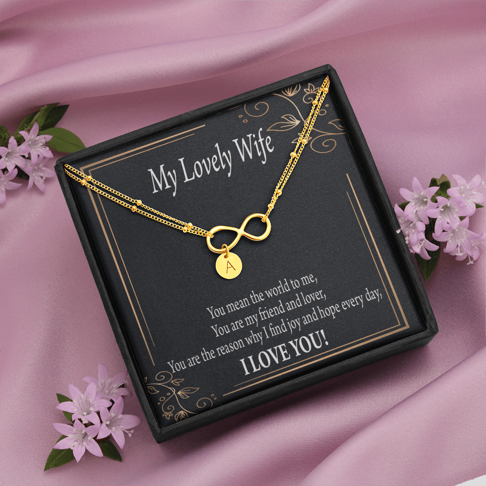 To My Wife You Are The Reason Infinity Bracelet With Initial Charms - Infinity Bracelet